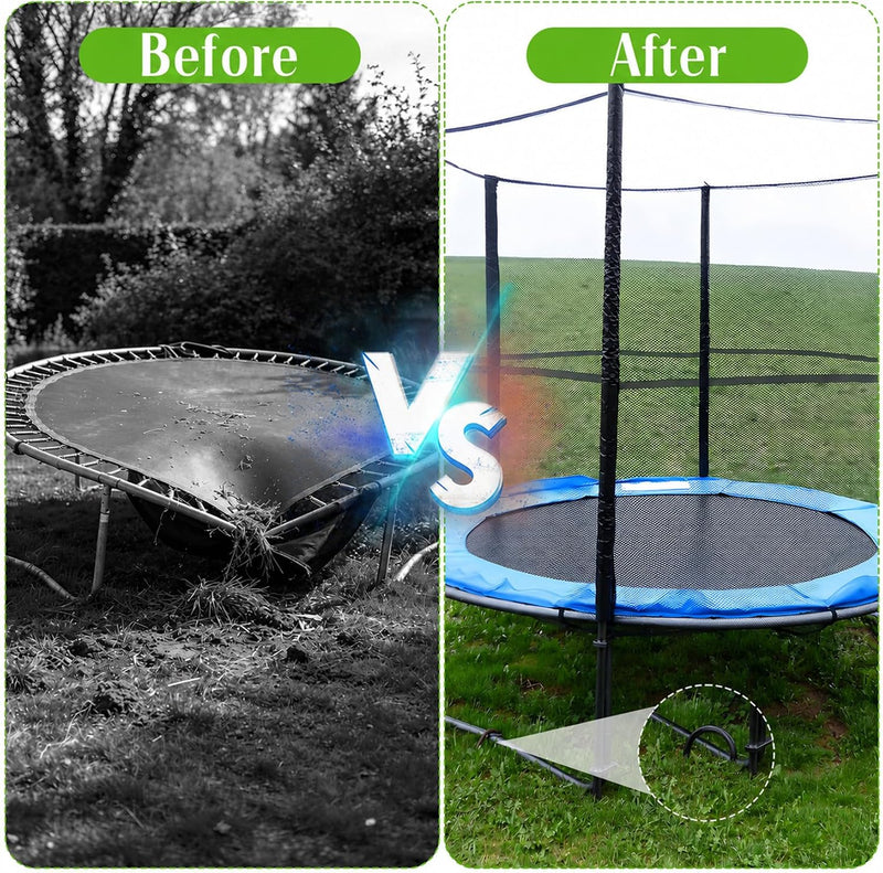 Laden Sie das Bild in Galerie -Viewer, Grondankers 8 stuks 30 cm U-vorm van verzinkt staal – trampoline ankers – stormbeveiliging
