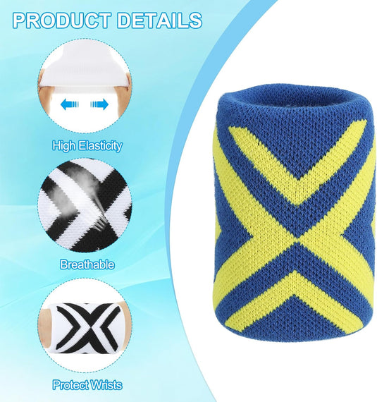 Sport polszweetbanden 2 stuks voor dames en heren – absorberende polsbandjes – fitness accessoires