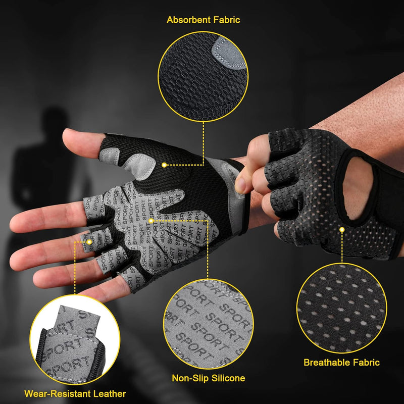 Laden Sie das Bild in Galerie -Viewer, Gymhandschoenen met antislip grip en padding
