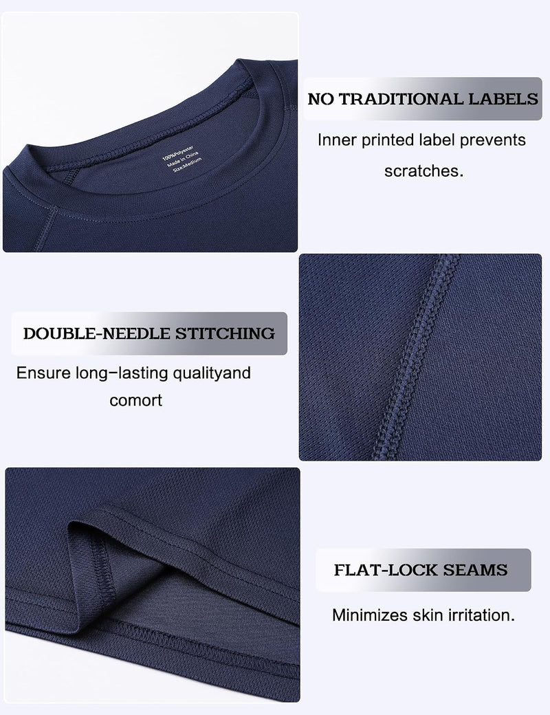 Chargez l'image dans la visionneuse de la galerie, Heren sportshirts 3 of 5 stuks sneldrogend en ademend – fitness shirt – hardloopshirt
