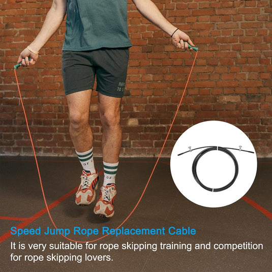 Speed jump rope vervangingskabel 3 meter x 2,5 mm rood – springtouw kabel – fitness accessoires