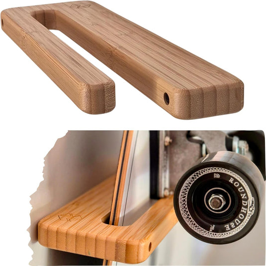 Skateboard wandhouder van bamboe voor skateboard longboard en snowboard – verticale boardhouder