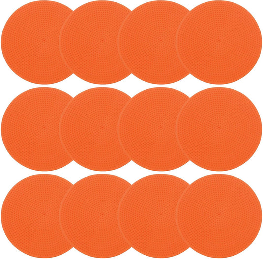 Vloermarkers 12 stuks 23 cm antislip blauw met opbergtas – agility markers – sport training accessoires