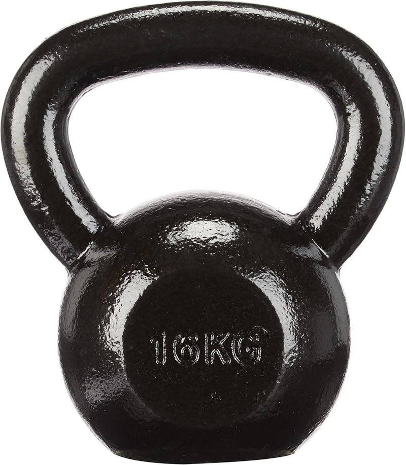 Load image into Gallery viewer, Amazon Basics Cast-Iron Kettlebell, 35.3 pound (16 kg), Black
