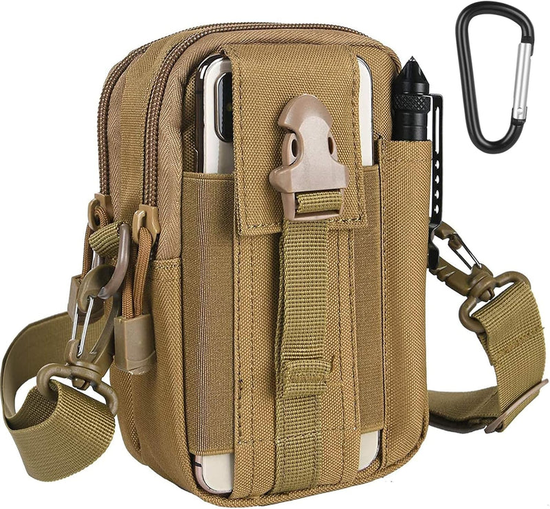 Laad afbeelding in Galerijviewer, flintronic Tactische Heuptassen, Molle EDC Pouch, Outdoor Heuptas+Haak, Utility Gadget Riemtas met Mobiele Telefoon Holster voor Sport, Wandelen, Kamperen, Reizen-Zwart
