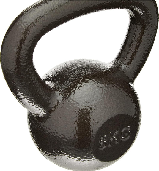 Amazon Basics Cast-Iron Kettlebell, 17.6 pound (8 kg), Black