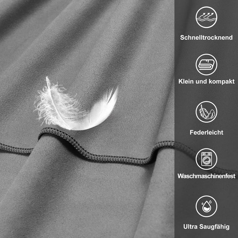 Laden Sie das Bild in Galerie -Viewer, Fitnesshanddoek Microvezel 120x50 cm Sneldrogend met Ritsvak – Sporthanddoek – Reishanddoek
