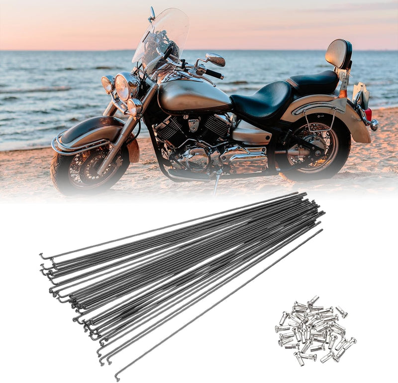 Chargez l'image dans la visionneuse de la galerie, Fietsspaken 36 stuks 14G 170 x 2 mm van roestvrij staal met messing nippels – J-bend spaken – fietsonderdelen
