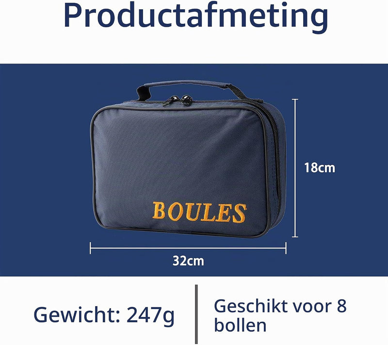 Charger l’image dans la visionneuse de galerie, Sac de transport pour jeu de boules, pour 8 boules, en nylon résistant à l’eau avec bandoulière réglable – sac de rangement pour pétanque – accessoires de boules
