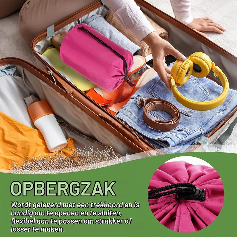 Laden Sie das Bild in Galerie -Viewer, Waterdichte opbergzak 34,5 x 67 cm met trekkoord donkergroen – stuff sack – camping accessoires
