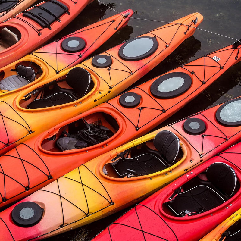 Laad afbeelding in Galerijviewer, D-ring bevestigingspads 6 stuks 8 cm van PVC grijs – roestvrijstalen bevestigingsringen – SUP kajak accessoires
