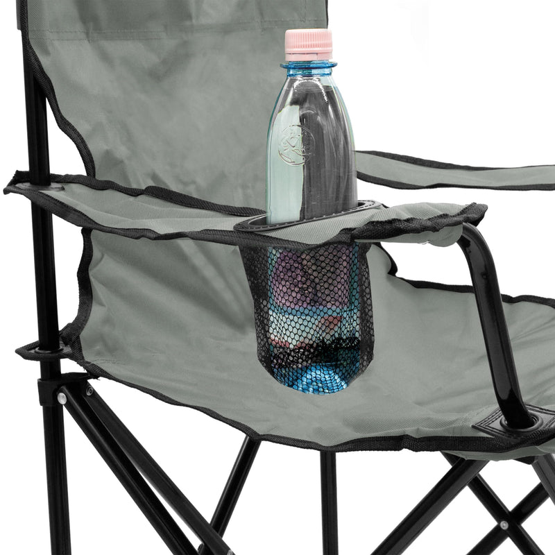Laden Sie das Bild in Galerie -Viewer, Campingstoelen Opvouwbaar 2 Stuks met Bekerhouder tot 100 kg – Vouwstoel – Kampeerstoel
