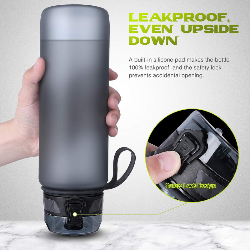 Laden Sie das Bild in Galerie -Viewer, Drinkfles 1 liter BPA-vrij met antislip grip en lekvrije sluiting – waterfles – sportfles

