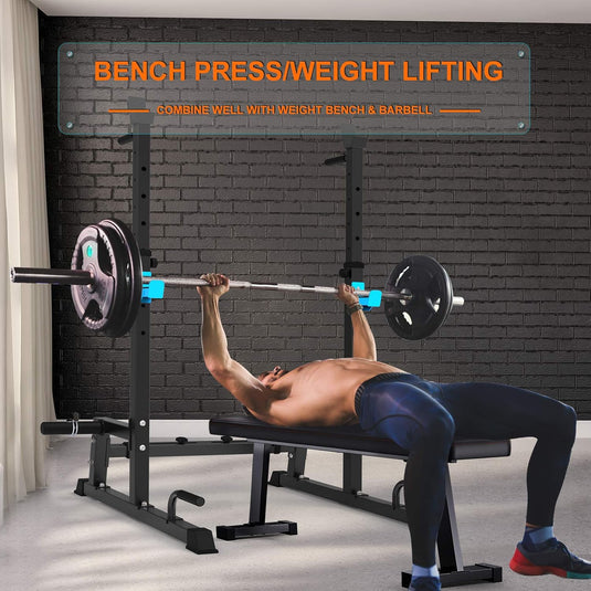 Verstelbaar squat rack met dipstation