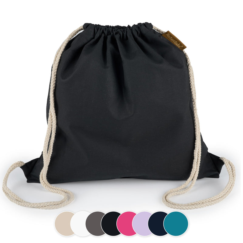 Chargez l'image dans la visionneuse de la galerie, Katoenen gymtas naturel met trekkoord 140 g/m² – sporttas – rugzak
