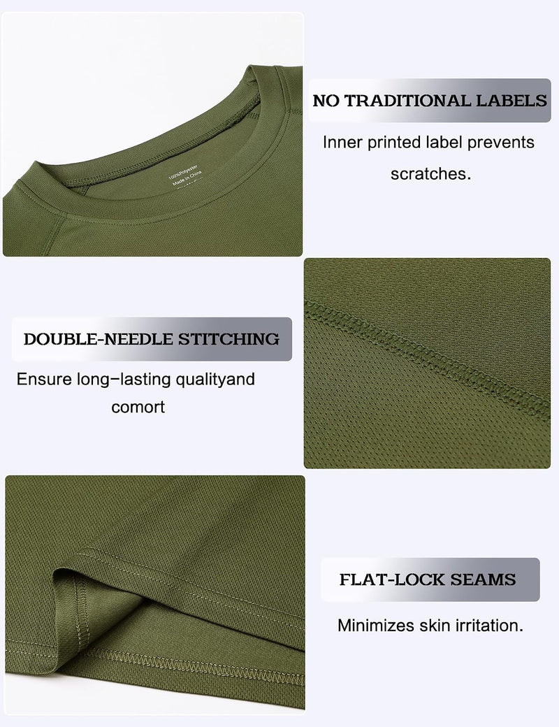 Chargez l'image dans la visionneuse de la galerie, Heren sportshirts 3 of 5 stuks sneldrogend en ademend – fitness shirt – hardloopshirt
