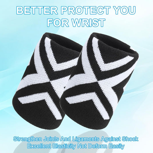 Sport polszweetbanden 2 stuks voor dames en heren – absorberende polsbandjes – fitness accessoires