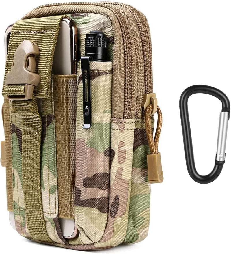 Laad afbeelding in Galerijviewer, flintronic Tactische Heuptassen, Molle EDC Pouch, Outdoor Heuptas+Haak, Utility Gadget Riemtas met Mobiele Telefoon Holster voor Sport, Wandelen, Kamperen, Reizen-Zwart
