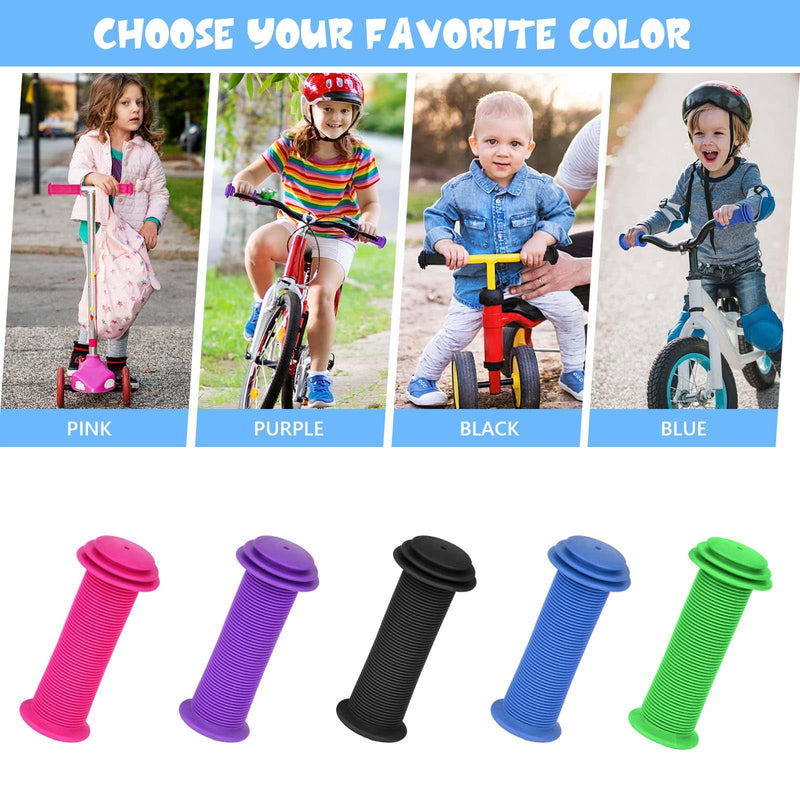 Load image into Gallery viewer, URAQT Bicycle Handlebar Grips, 1 Pair of Children's Bicycle Grips, Non-slip Children's Bicycle Grips 22mm Handlebar Grips Impact Protection, Rubber Handles for Scooters Tricycles Children's Balance
