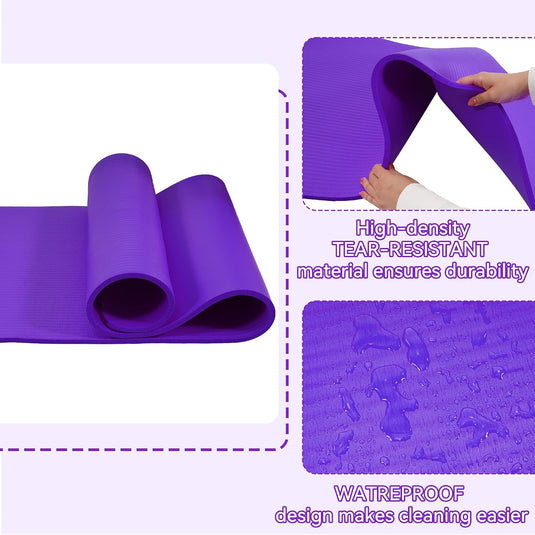 Yogamat NBR antislip groen met draagriem