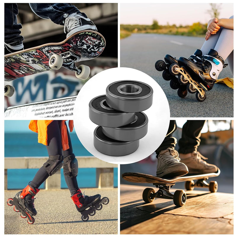 Laad afbeelding in Galerijviewer, Skateboard kogellagers 608ZZ 20 stuks 8 x 22 x 7 mm ABEC-5 – reservelagers – skate accessoires
