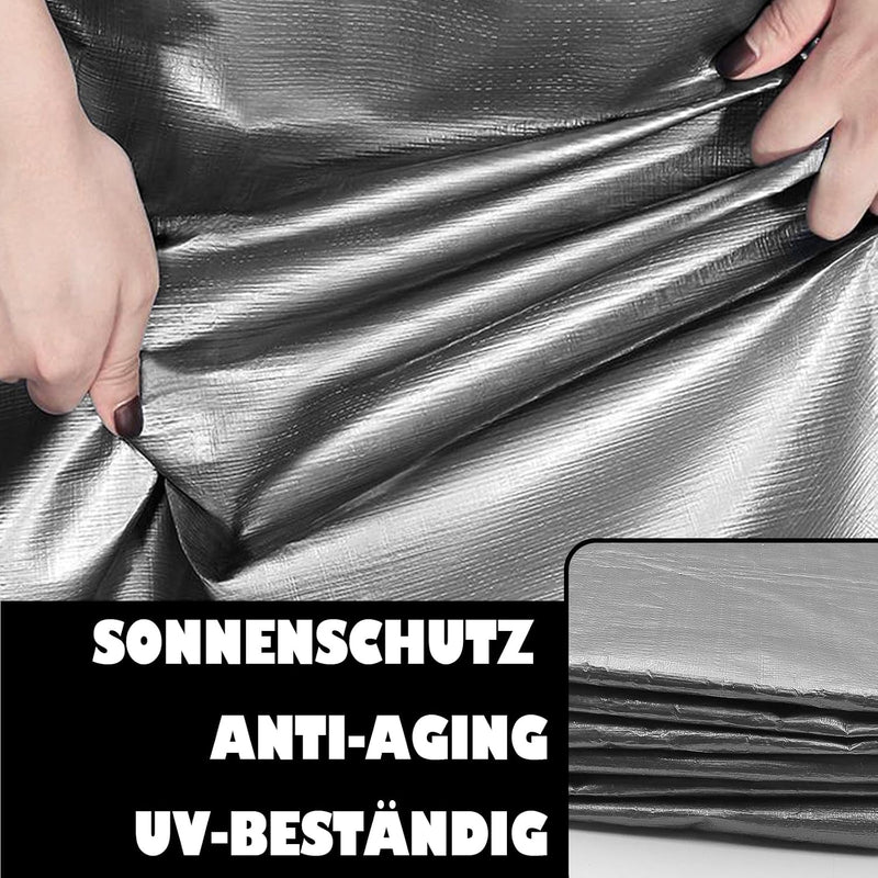 Load image into Gallery viewer, Waterdicht afdekzeil 4 x 5 meter 180 g/m² met ogen groen-zilver – PE dekzeil – beschermzeil
