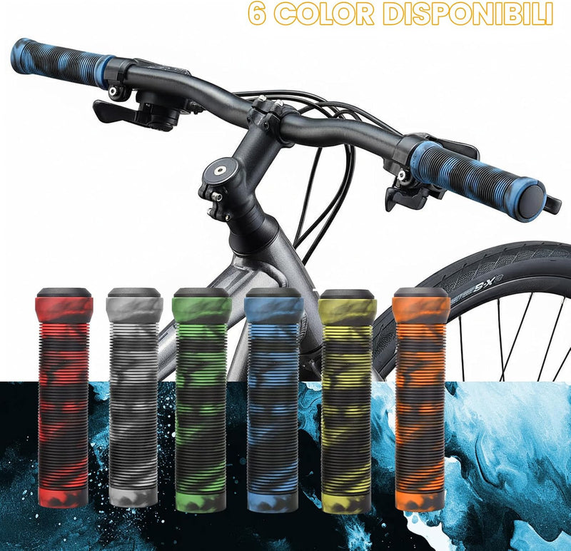 Chargez l'image dans la visionneuse de la galerie, Ergonomische fietshandvatten 20-22 mm met einddoppen

