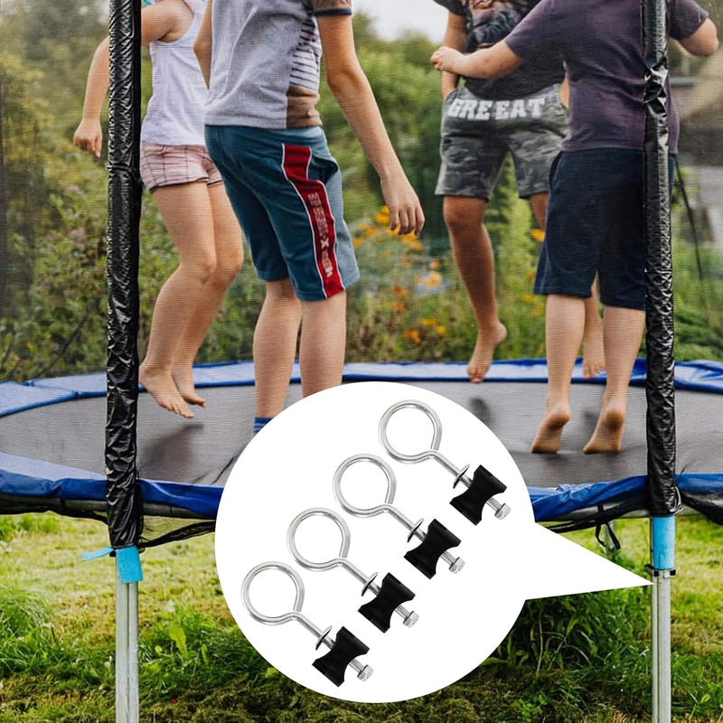 Laad afbeelding in Galerijviewer, Trampoline schroeven 12 stuks 95 mm met moeren sluitringen en doppen – bevestigingsbouten – trampoline accessoires
