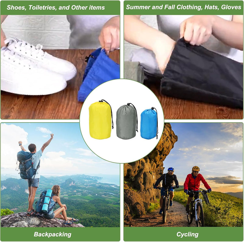 Chargez l'image dans la visionneuse de la galerie, Waterdichte opbergzak 16 x 32 cm met trekkoord zwart – stuff sack – camping accessoires

