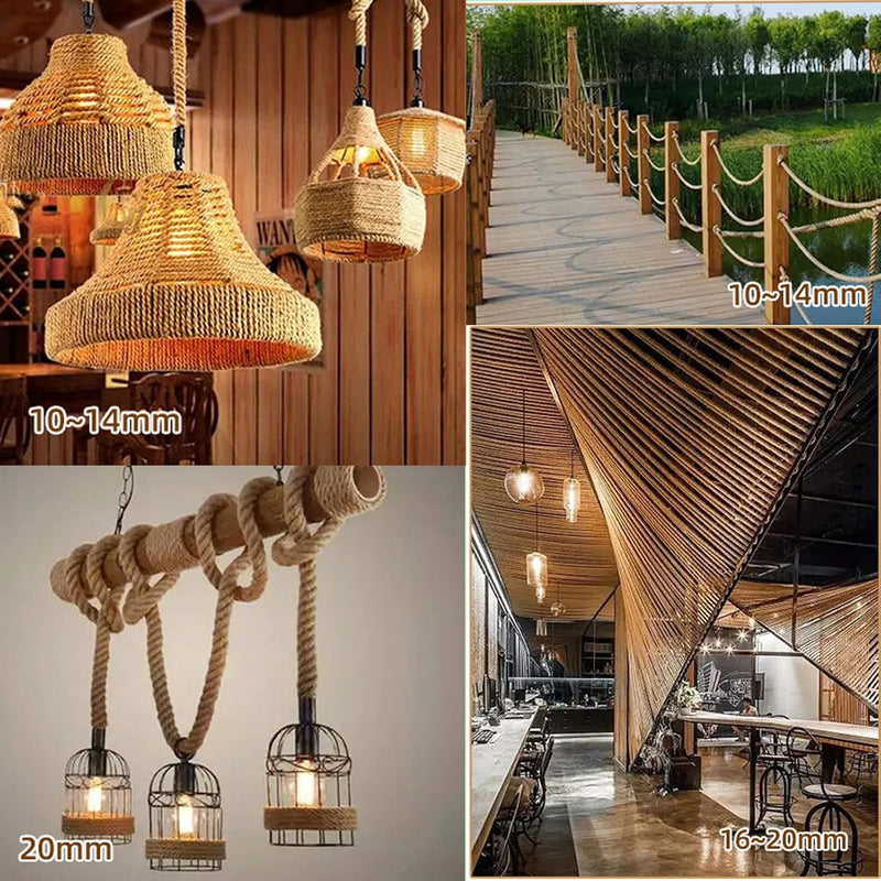 Laden Sie das Bild in Galerie -Viewer, Jutetouw 10 m x 12 mm – natuurlijk touw voor tuin, decoratie, leuning, barrière en doe-het-zelf – bruin
