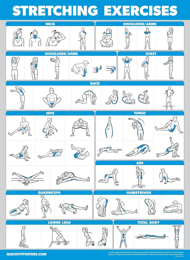 Laden Sie das Bild in Galerie -Viewer, Workout posters set van 4 gelamineerd 45,7 x 61 cm
