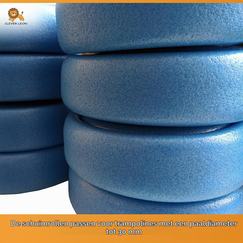 Załaduj obraz do przeglądarki galerii, Trampoline stangbescherming 6 stuks 180 cm van PE-schuim blauw – schuimbuizen – trampoline accessoires
