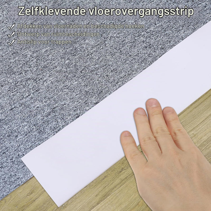 Laden Sie das Bild in Galerie -Viewer, Zelfklevende vloer overgangsstrip 7,6 cm x 1 m - Vinyl laminaat afdekstrip &amp; naadprofiel - Vloerovergangsstrip drempelprofiel
