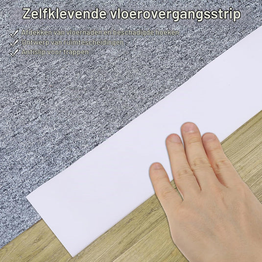 Zelfklevende vloer overgangsstrip 7,6 cm x 1 m - Vinyl laminaat afdekstrip & naadprofiel - Vloerovergangsstrip drempelprofiel
