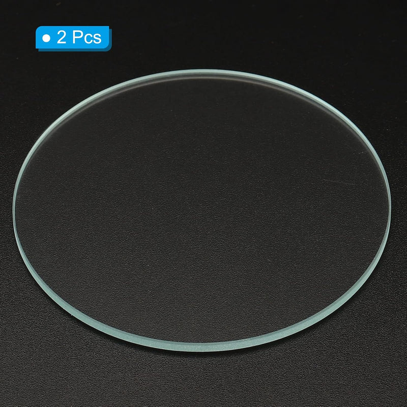 Load image into Gallery viewer, Zaklamp glazen lenzen 50 x 2 mm 2 stuks transparant – gehard glas – LED zaklamp onderdelen
