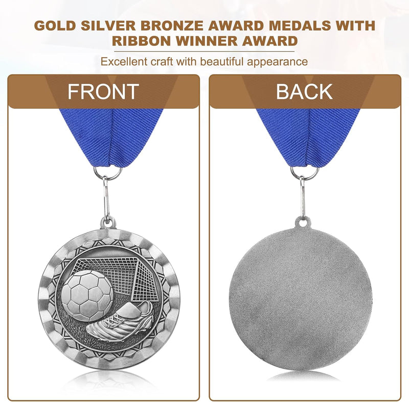Laden Sie das Bild in Galerie -Viewer, Voetbal medaille met neklint van zinklegering – sportmedaille – prijs en trofee
