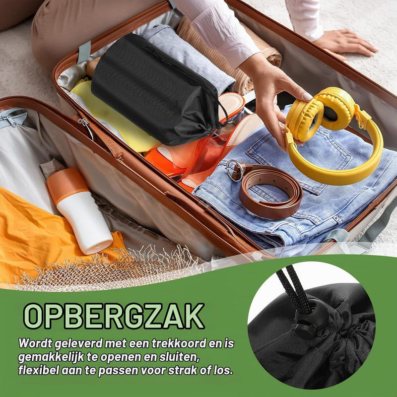 Załaduj obraz do przeglądarki galerii, Waterdichte opbergzakken 2 stuks 13 x 25 cm met trekkoord donkergrijs – stuff sacks – camping accessoires
