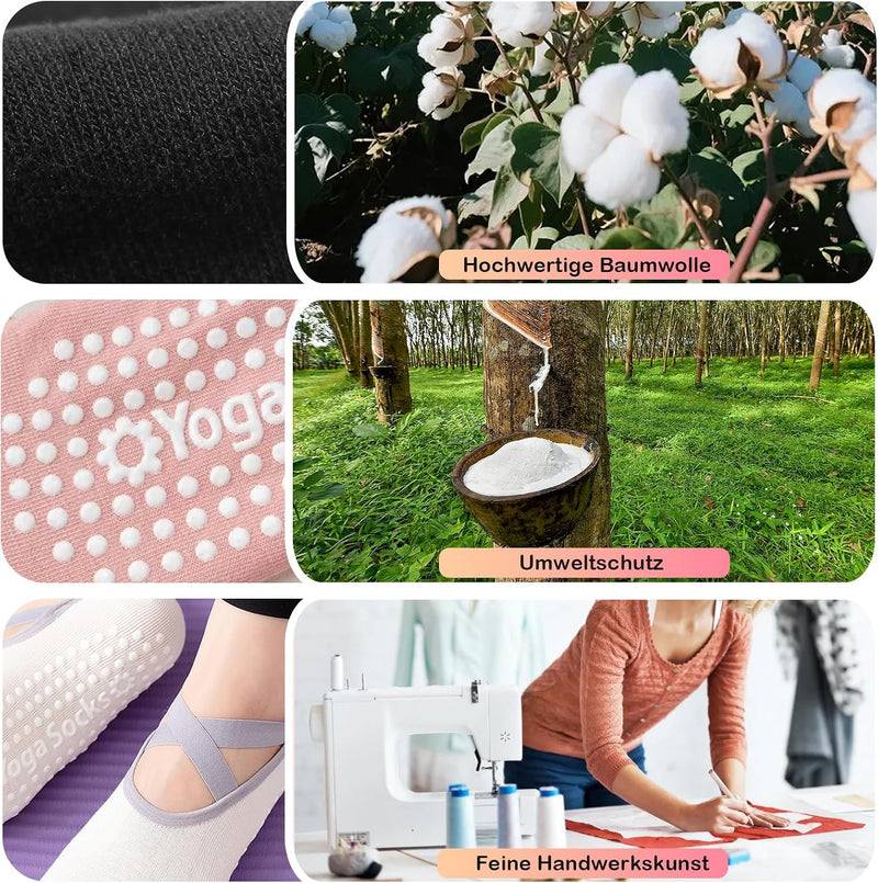 Carica immagine in Galleria Viewer, Antislip sokken dames 4 paar maat 35-40 met siliconen grip – yoga pilates trampoline sokken
