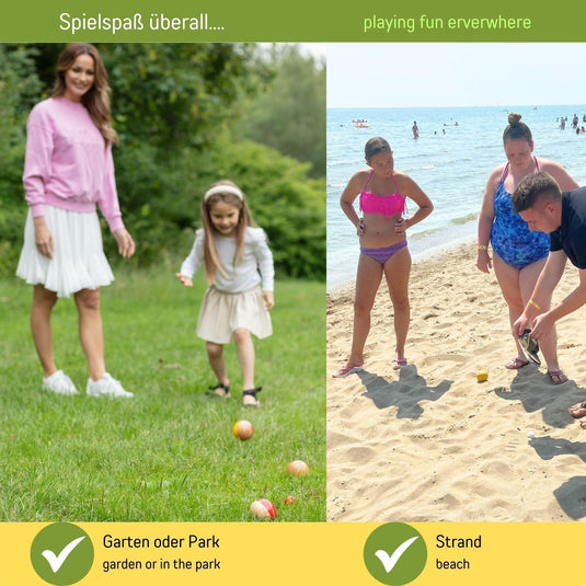Jeu de boules spel houten Boccia – Boccia van hoge kwaliteit voor kinderen en volwassenen – 3011