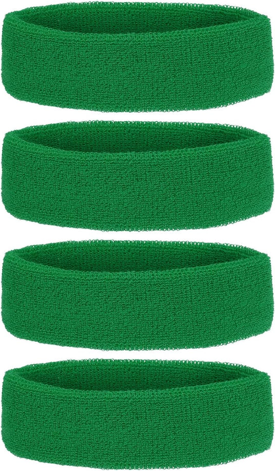 Zweetband hoofdbanden 4 stuks van badstof – sport hoofdband – fitness accessoires