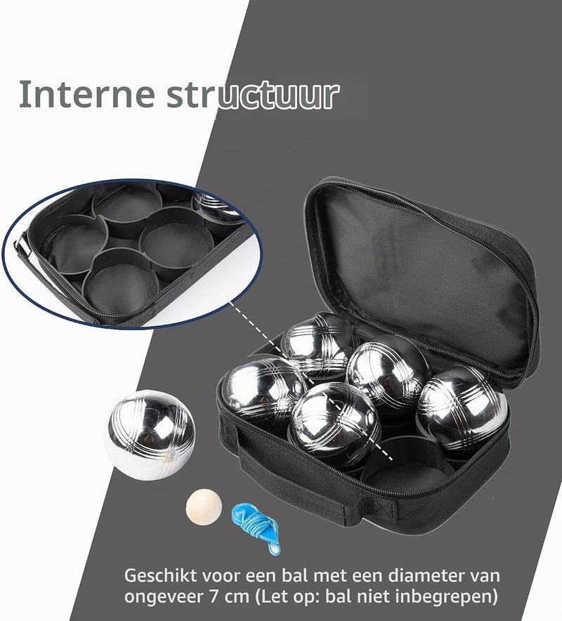 Charger l’image dans la visionneuse de galerie, Sac de transport pour jeu de boules, pour 8 boules, en nylon résistant à l’eau avec bandoulière réglable – sac de rangement pour pétanque – accessoires de boules
