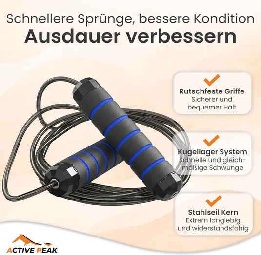 Fitness trainingsset 7-in-1 met ab roller push-up bars en springtouw – fitness set – thuis trainen