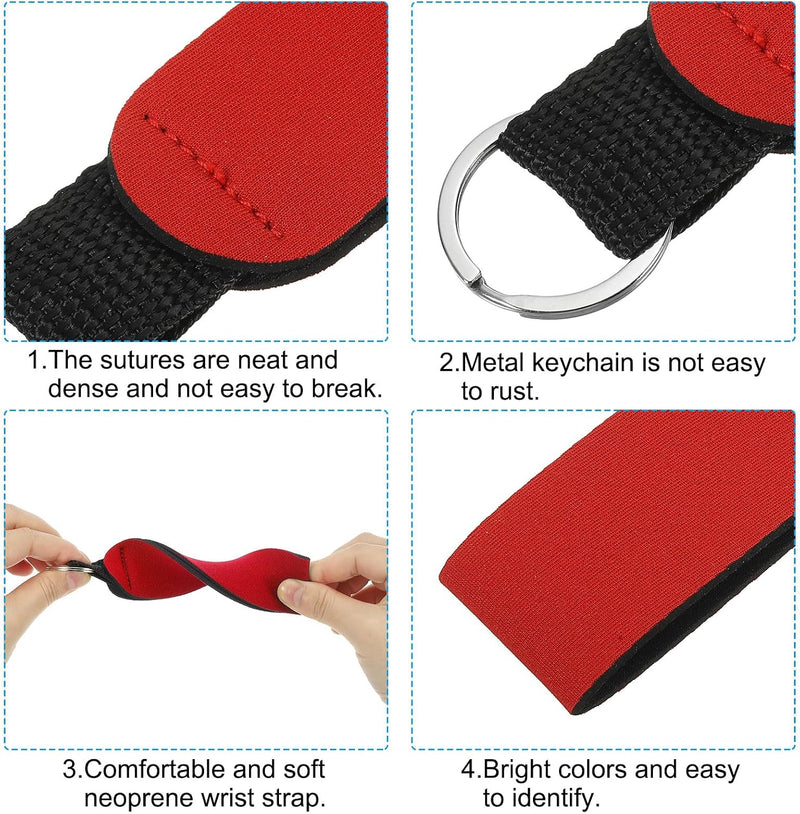 Chargez l'image dans la visionneuse de la galerie, Drijvende sleutelhangers 4 stuks van neopreen met sleutelring – watersport sleutelhanger – kajak accessoires
