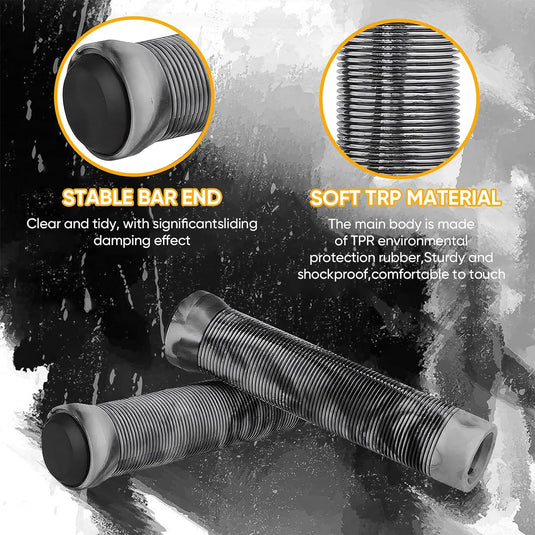 Ergonomische fietshandvatten 20-22 mm met einddoppen