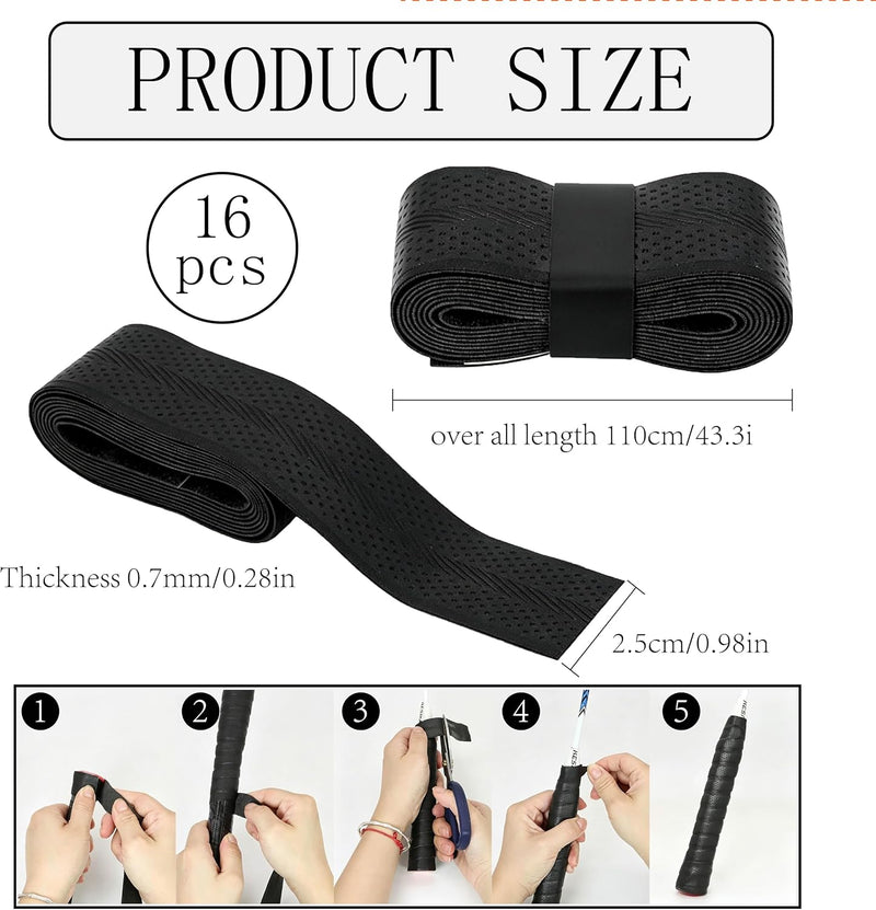 Chargez l'image dans la visionneuse de la galerie, Antislip gripband set 16 stuks zwart wit
