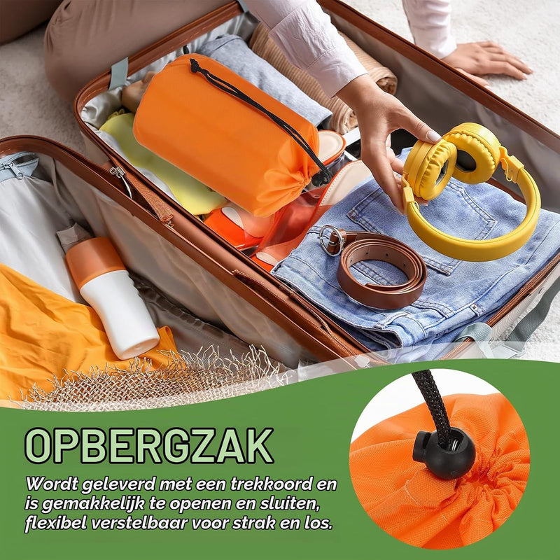Załaduj obraz do przeglądarki galerii, Waterdichte opbergzakken 2 stuks 13 x 25 cm met trekkoord donkergrijs – stuff sacks – camping accessoires

