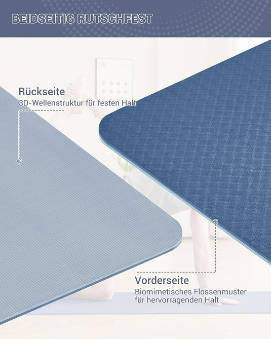 Yogamat TPE antislip 6 mm met draagriem