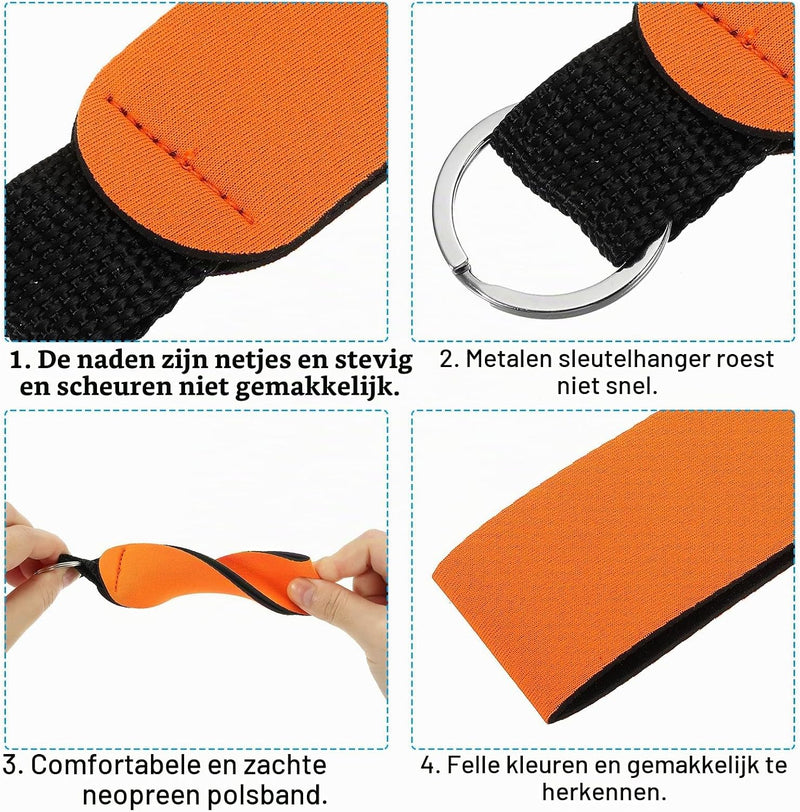 Chargez l'image dans la visionneuse de la galerie, Drijvende sleutelhangers 4 stuks van neopreen met sleutelring – watersport sleutelhanger – kajak accessoires
