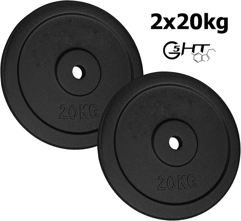 Laad afbeelding in Galerijviewer, G5 HT SPORT Halterschijven van gietijzer, gatdiameter: 25 mm, voor sportschool en thuisgymnastiek, 0,5 tot 20 kg, voor halters en lange halters
