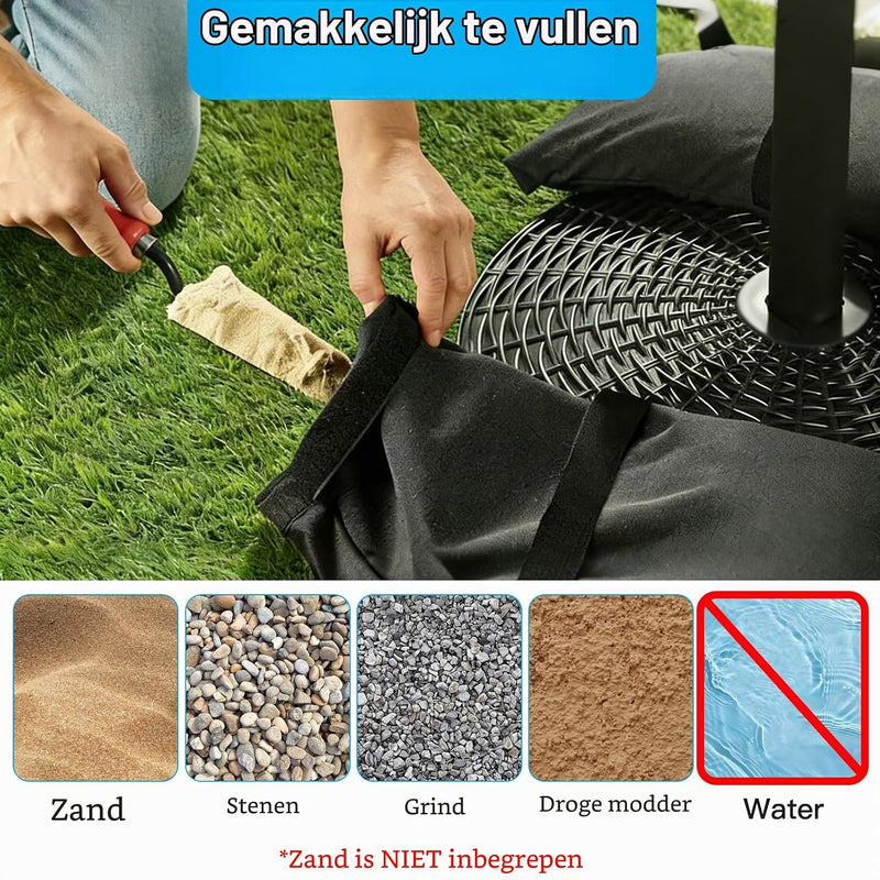 Załaduj obraz do przeglądarki galerii, Verzwaringszakken 2 stuks vulbaar tot 25 kg van 600D Oxford – zandzakken – outdoor gewichten
